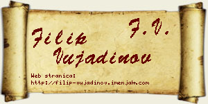 Filip Vujadinov vizit kartica